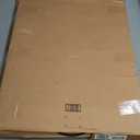 Cumbor 29.243" Baby Gate for Stairs, Wall-Mounted (Drill Required), Expandable No Bottom Bar Dog Gate, Auto Close Extra Wide Walk Thru, Pet & Toddler Proof Gate, Top & Bottom of Stairways (White)