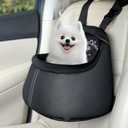 Dog Car Seat for Small Dogs Under 13 lbs (6kg), Deluxe Dog Booster Car Seat with Durable Belt and Buckles, Portable and Soft Pet Booster Seat, Black