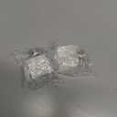 QWORK Clear Cube Crystal Lamp Finials with Silver Polished Chrome Base  2 Pack Modern 1-4/5" Tall Decorative Lamp Finial Cap Knobs