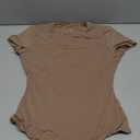 IUGA Bodysuits for Women Tummy Control Crew Neck Short Sleeve Body suits Basic Bodysuit T shirt Tops (Medium)