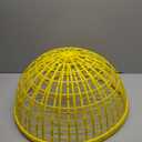 2025 Chicken Balls Cage, Chicken Orb Ball Cage to Free Range Rolling, Movable Ball-Shaped Poultry Coop, Safety Spherical Hutch for Pigeons Rabbits Ducks Outside Roaming (Yellow, Diameter 11.81in)