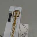 QUNDAXI Slim Watch Band Compatible with Apple Watch 41mm 45mm 42mm 44mm 40mm 38mm Metal Stainless Steel Watchband Suitable for iWatch 11/10/9/8/7/6/5/4/3/2/1/SE Series Women Luxury Strap (Gold)