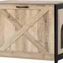 Dwanton Cat Litter Box Furniture Hidden, Cat Litter Box Enclosure, Reversible Entrance Can Be on Left or Right Side, Indoor Cabinet, Wooden Washroom, End Table, Nightstand, Greige, 27.6" L