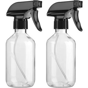 Likealot 2 Pack Leakproof Spray Bottles 300ml - Adjustable Nozzle (Mist/Jet), Refillable PET Plastic for Hair, Cleaning, Plants, Travel | BPA-Free, No-Spill Design, Salon & Home Essentials (Clear)