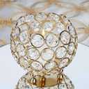 Efavormart Gold Crystal Beaded Votive Tealight Wedding Crystal Candle Holder - 4" Dia x 3.5" Tall