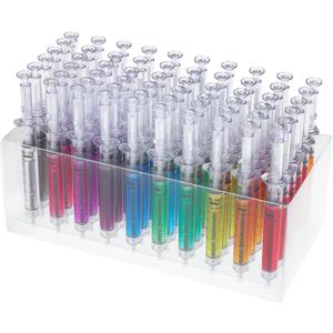 Mr. Pen- Syringe Pens with Holder, 60 Pack, Black Ink, Retractable, Smooth Writing Syringe Pens for Nurses