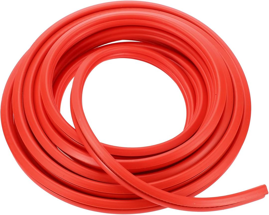 1 Pcs 16.40ft 5000mm Universal Car Door Edge Protective Sealing Strip - Car B-Type Door Scratch Protection Guards Anti-Scratch Collision - TPE Red