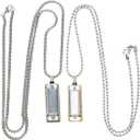 Mini Harmonica Necklace - Adorable Mini Harmonica Necklace Music Party Favor, 6 Pcs Portable Wind Instruments