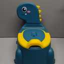 Potty Training Toilet, Toddler Potty Training Seat Baby Potty Chair, Dinosaur Toilet Potty Seat for Boys Girls Kids Toddlers, Portable Travel Potty with lid,Urinal, Splash Guard, Non-Slip Pad(Blue)