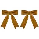 2 x 2PCS 5" Velvet Brown Hair Bows Girls Hair Clips Ponytail Holder Accessories for Girls Toddlers