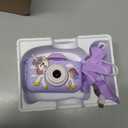 Kids Camera Toys, Age 3-12, Purple, Cartoon Shaped, 32GB Card, HD Digital Video, Charging Cable, Lanyard, Instruction Manual, Kids Selfie Camera