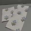 Kitchen Window Curtains Over Sink,Small Floral Farmhouse Cafe Curtains 24 Inch Length Sets for Windows (Blue Green)