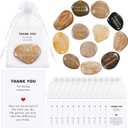 Nuanchu 12 Sets engraved Inspirational Stones Employee Appreciation Gift You Are Awesome Stone with thank you Card and Organza Bag Encourage Gifts for Family Coworker Staff