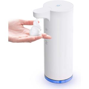 Automatic Soap Dispenser: LAOPAO Rechargeable Touchless Foaming Soap Dispenser Stainless Steel Foam Soap Pump for Bathroom Kitchen Xmas Gift, 9oz, White
