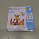 Zupooko 42PCS Mini Magnetic Tiles Travel Set, Portable STEM Building Blocks for Kids with Metal Storage Box, Montessori Sensory Toys for Classroom & Travel, Gift for Boys & Girls