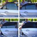 Car Window Shades, 2 Pack Breathable Mesh Side Sun Stretch Screens for Baby/Camping Heat Block UV Protection, Back Covers Car, Truck, SUV, Van-(Large 49"x22")