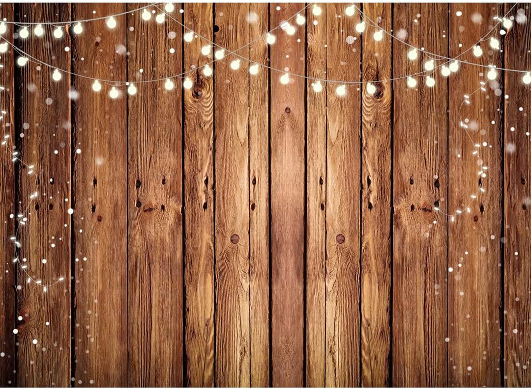 8x6FT Brown Wood Backdrop Rustic Photo Backdrop Country Wooden Background Birthday Wedding Western Party Decoration F1