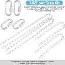 Heavy Duty Porch Swing Hanging Chain Kit (2 Pack) 1500 Lbs Capacity, Up to 7.1ft Length- Rustproof Zinc-Plated, 4 Quick Links & 2 Y-Chain Assemblies, Indoor/Outdoor Hanging Hardware(Silver)