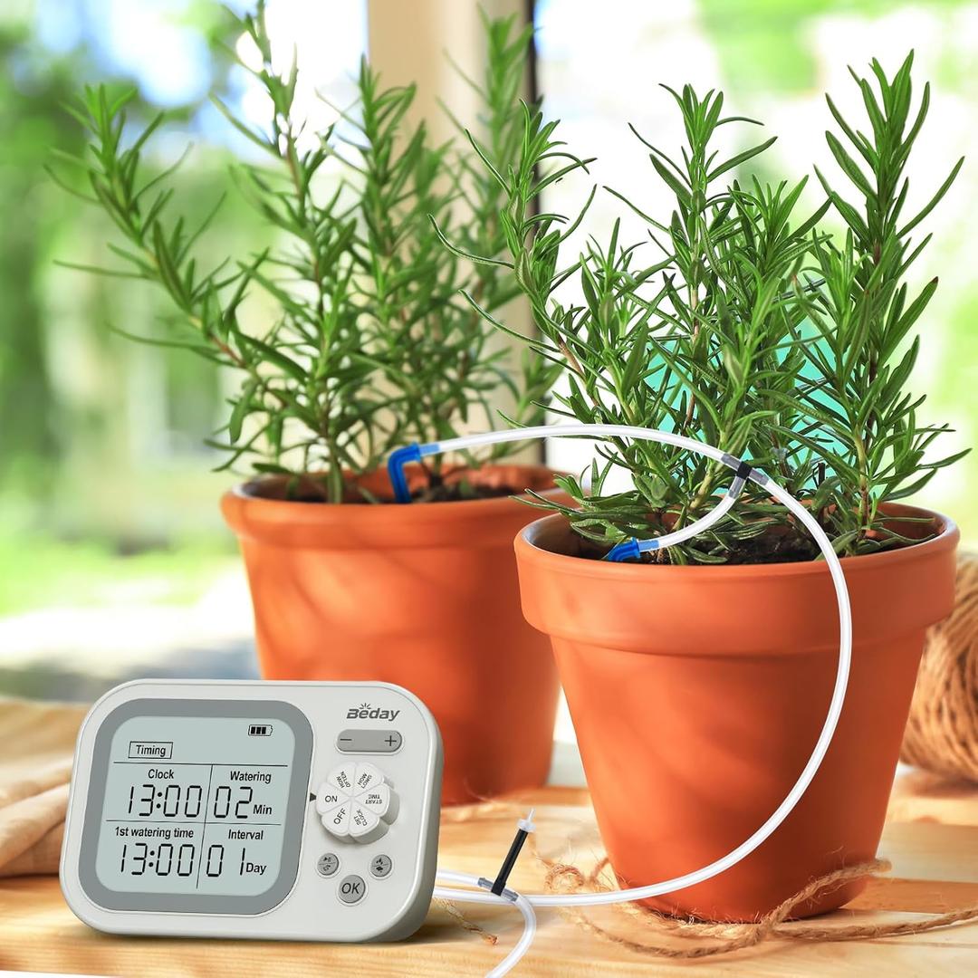 Automatic Plant Waterer Replacement Kit for 15 Potted Plants, Accessories Expansion Set for Auto Drip Irrigation Programmable Self Watering Timer Devices