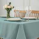 maxmill Square Tablecloth Slubby Texture Stain Resistant Waterproof Wrinkle Resistant Washable Soft Table Cloth, Decorative Fabric Table Cover for Dining Room Dinner Party, 52 x 52 Inch, Slate Blue