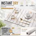 Small Stone Drying Mat for Kitchen Counter, Diatomaceous Earth Drying Mat, 16" x 12"
