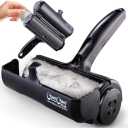 )ChomChom Roller Pet Hair Remover – Original Size Reusable Lint Roller for Cat & Dog Hair on Furniture, Couch, Carpet, Car, Rugs & Bedding – Portable, Eco-Friendly (Black)