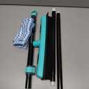 Rubber Broom Carpet Rake for Pet Hair Removal, Fur Remover Broom with 59" Telescoping Long Handle, Pet Hair Broom with Squeegee for Carpet, Hardwood Floor, Tile