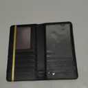 Slohif Checkbook Cover for Personal Duplicate Checks - Women Check Book Wallet Holder Black Flowers Top Side Tear