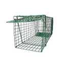 26" Folding Collapsible Humane Live Animal Cage Trap No-Kill Trapping Kit for Humane Catch Release Rabbits, Stray Cat, Squirrel, Raccoon, All Fit Sized Animals, Heavy Duty, 2-Door Hidden Green
