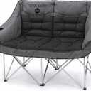 Camping Loveseat for Couples, Friends & Families, Double Camping Chair, Foldable Two Person Camping Chair for Campfire Nights, Tailgating Fun, Beach Escapes, RV Road Trips & Cozy Backyard Comfort, 56.7" x 23.2" x 36.6" inches