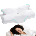 Elviros Cervical Memory Foam Pillows for Neck and Shoulder Pain, Neck Pillow for Sleeping, Side Sleeper Pillows for Adults, Ergonomic Orthopedic Sleeping for Back and Stomach Sleepers (Medium Firm)