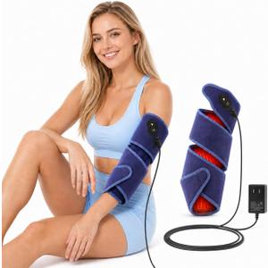 Elbow Heating Pad, Arm Heating Pad, Adjustable Heating Pad for Arm and Elbow for Arthritis Tennis Elbow Pain Relief, 4 Heat Levels 3 Timers Auto Off, Extra Long 6.6 ft Cord, Blue