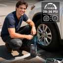 PAULINN Jump Starter with Air Compressor, 150PSI 6000A Car Jumper Starter Portable(All Gas/10L Diesel) with Tire Inflator, 12V Charger Booster