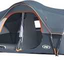 UNP Camping Tent 10-Person-Family Tents, Parties, Music Festival Tent, Big, Easy Up, 5 Large Mesh Windows, Double Layer, 2 Room, Waterproof, Weather Resistant, 18ft x 9ft x78in