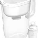 Brita Large 10 Cup Water Pitcher with 1 Standard Filter, Made Without BPA, Huron, Small, Bright White