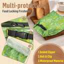 2 Pack Reusable Bread Bags with Extra Beeswax Wrap, Large Freezer Sourdough Zipper Storage Bag for Homemade Bread to Keep Foods Fresh (Beige+Green)