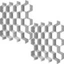 Poeland Drawer Divider Organizer DIY Plastic Grid Honeycomb Drawer Divider Gray 2 Pack