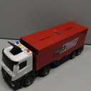 Carrier Truck Race Track Kids Toys, Foldable 3 Layer Toddler Track Playset, Toy Truck Transport Car Carrier & 8 Race Cars, Truck Car Toddlers Toys Xmas Gifts for Age 3 4 5 6+ Years Old Boys Girls (Red)