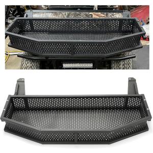 HECASA Black Front Clay Outer Cargo Basket w/Mounting Brackets Compatible with Club Car DS Golf Cart Gas & Electric Models (Hardware Included) (1 Set)