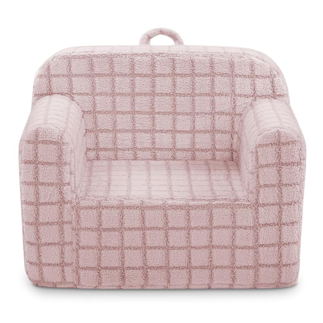 Delta Children Checkered Cozee Chair, Pink