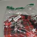 UMINEUX Round Fitted Vinyl Christmas Tablecloth with Elastic Edged & Flannel Backing, Waterproof Wipeable Round Table Cover for Indoor Patio Use - Fits Tables up to 40"-44" Diameter(Snowflake)