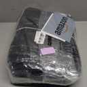 Sanwuta 10 Pcs Black Canvas Tote Bag with Handles 16.5 x 3.9 x 13 In Thick Plain Zipper Tote Kitchen Reusable Grocery Shopping Bag for Women Men DIY Crafting Embroidering