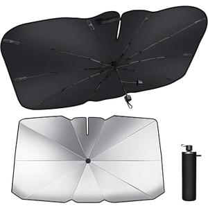 LECART Windshield Sun Shade Umbrella for Car, Foldable Front Window Sunshade Cover, 360 Bendable Handle Heat Insulation Protection Universal for Car Truck SUV Sedan (55x32 Inches) LECART Windshield Sun Shade Umbrella for Car, Foldable Front Window Sunshade Cover, 360 Bendable Handle Heat Insulation Protection Universal for Car Truck SUV Sedan (55x32 Inches)