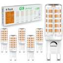 6 Pack G9 LED Bulbs Dimmable, 2700K Soft Warm White, 4W (40W Halogen Equivalent), Bi-Pin G9 Base, 120V 400 Lumens, 360° Beam Angle, 1.5 Inches Tall, Perfect for Chandeliers & Decorative Lighting