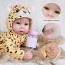 Aori Baby Doll 17 inches, Real Life Baby Dolls with Feeding Kit Included, Life Like Newborn Baby Doll that Look Real, Ideal Gift for Kids, Birthday, Pretend Play
