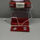 Nostalgia Snow Cone Shaved Ice Machine - Retro Table-Top Slushie Machine Makes 20 Icy Treats - Includes 2 Reusable Plastic Cups & Ice Scoop - Retro Red