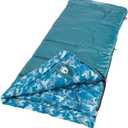 Coleman Kids 45F Sleeping Bag for Children up to 5ft 5in Tall, Lightweight & Warm Sleep Sack for Indoor/Outdoor Use, Machine Washable (Blue)