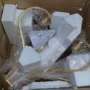 6 Lights Vintage Farmhouse Light Fixtures, Pendant Lights Kitchen Island Lighting, Modern Kitchen Light Fixtures Over Table Gold Chandelier for Dining Room Hallway Entryway Bedroom Foyer