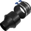 4 inch to 2-1/2 inch Reducer with 4 inch Flexible Cuff Rubber Coupler Fitting and Stainless Steel Hose Clamps with Turn Key Thumb Screw to Tighten & Loosen