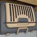 SportPet Designs Foldable Travel Cat Carrier - Front Door Plastic Collapsible Carrier, Gray and Tan, Medium (Pack of 1)